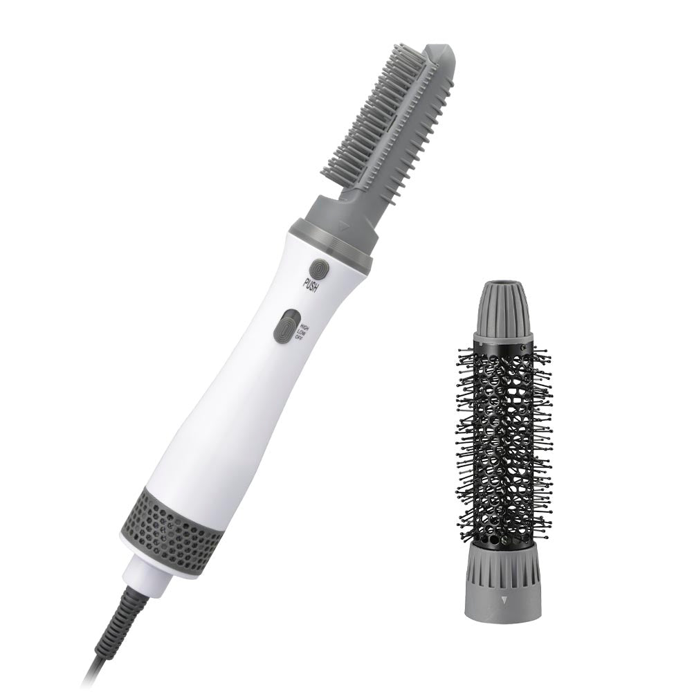 カールドライヤー(静音タイプ62dB/400W/ブラシ2種類付/コード1.8m/ホワイト)_00-5877_HB-HI812W_OHM(オーム電機)